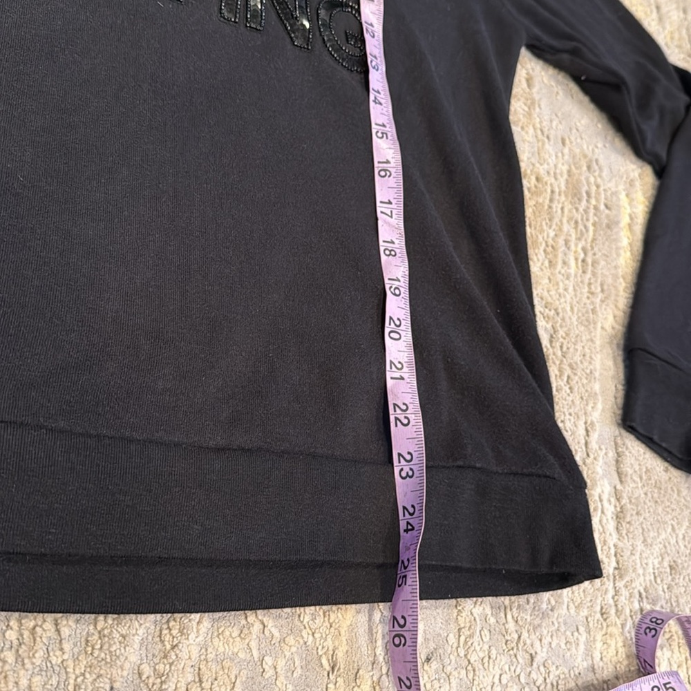 Bow & Drape + Spanx Failure Is Not Trying Black Sequin  Sweatshirt Size medium - Picture 6 of 7